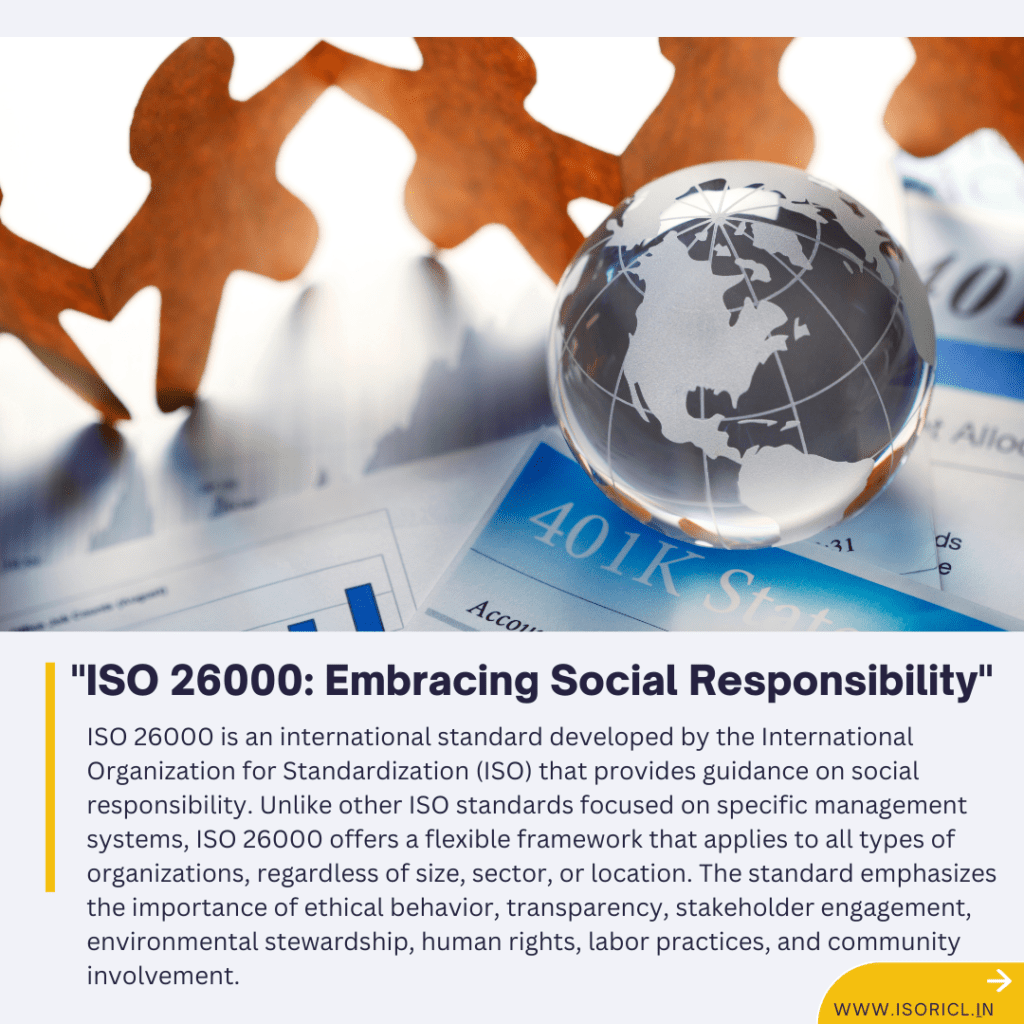 ISO 26000 framework illustrating key principles of embracing social responsibility in organizations