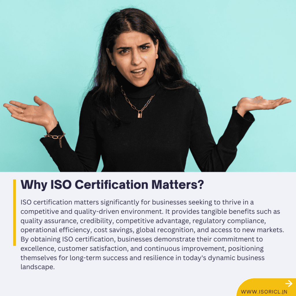 Illustration showing the importance and benefits of ISO certification for businesses